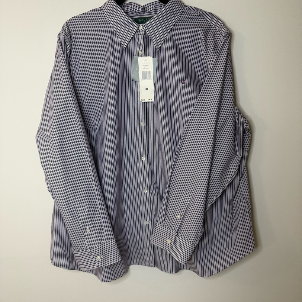 Lauren Ralph Lauren Non-Iron Striped Button Down Shirt – NWT